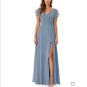 Size 12 Azazie Dress. Dusty Blue